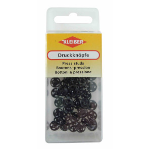 KLEIBER Druckknöpfe klein 24Stk./Ø0,8cm/schwarz
