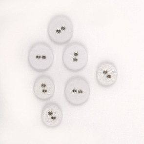 KLEIBER Wäscheknöpfe stoffbez. 12Stk./Ø6x1,7cm,6x1,5cm/weiß