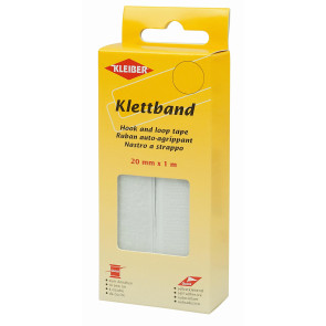 KLEIBER Klettband selbstklebend 2cmx1m/weiß