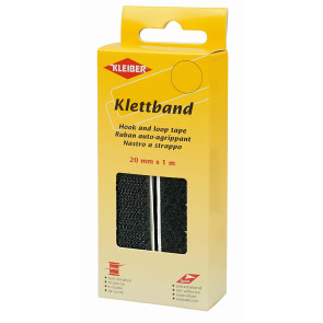 KLEIBER Klettband selbstklebend 2cmx1m/schwarz