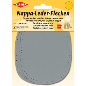 KLEIBER Nappa-Lederflecken 2x12,5cmx10cm/hellgrau