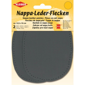 KLEIBER Nappa-Lederflecken 2x12,5cmx10cm/dunkelgrau