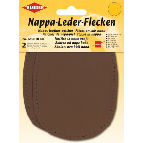 KLEIBER Nappa-Lederflecken 2x12,5cmx10cm/dunkelbraun