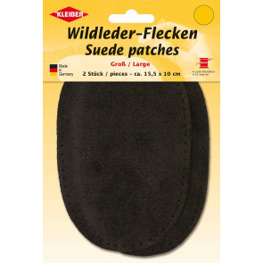 KLEIBER Wildlederflecken Groß 2x15,5cmx10cm/schwarz