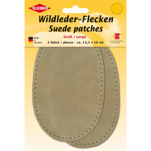 KLEIBER Wildlederflecken Groß 2x15,5cmx10cm/beige
