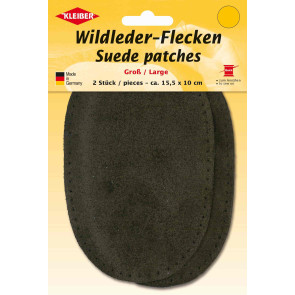 KLEIBER Wildlederflecken Groß 2x15,5cmx10cm/dunkelbraun
