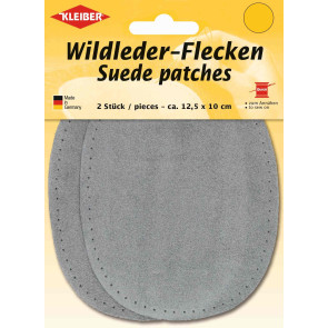 KLEIBER Wildlederflecken klein 2x12,5cmx10cm/grau