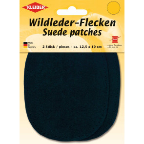 KLEIBER Wildlederflecken klein 2x12,5cmx10cm/dunkelblau