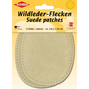 KLEIBER Wildlederflecken klein 2x12,5cmx10cm/beige