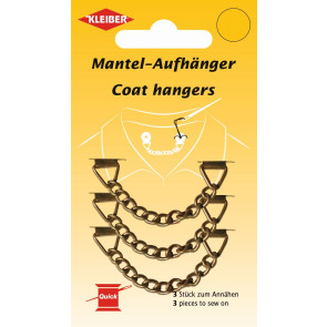 KLEIBER Metall Mantelhänger 3Stk./Messingantik
