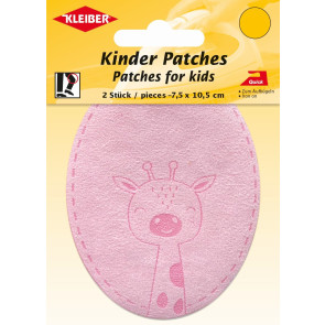 KLEIBER Kinder Bügel-Patch / Giraffe 2x7,5x10,5cm/rosa