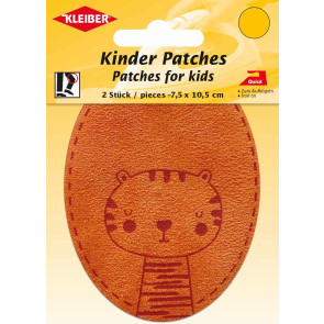 KLEIBER Kinder Bügel-Patch / Tiger 2x7,5x10,5cm/orange