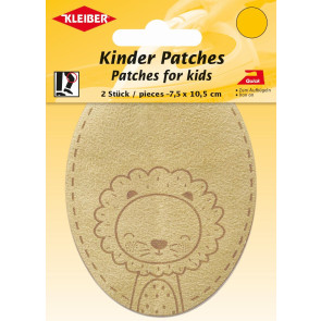 KLEIBER Kinder Bügel-Patch / Löwe 2x7,5x10,5cm/braun
