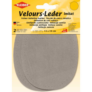 KLEIBER Velours-Bügelflecken oval 2x13cmx10cm/beige