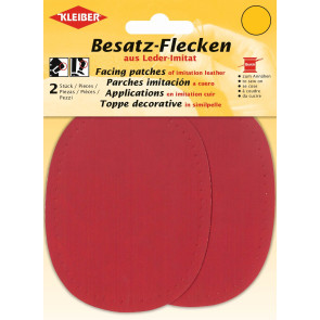 KLEIBER Besatz-Flecken oval 2x11cmx8,5cm/rot
