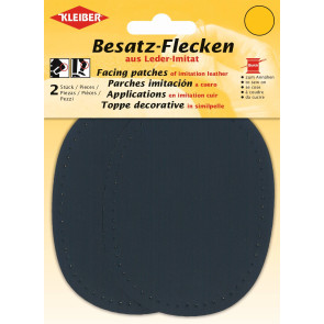 KLEIBER Besatz-Flecken oval 2x11cmx8,5cm/dunkelblau