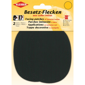 KLEIBER Besatz-Flecken oval 2x11cmx8,5cm/schwarz