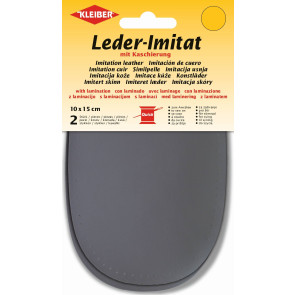 KLEIBER Leder-Im.at m. Kaschierung 2x10cmx15cm/dklgrau