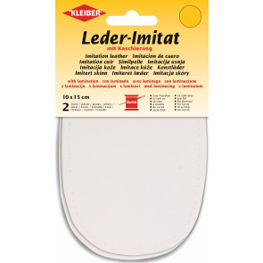 KLEIBER Leder-Imitat mit Kaschierung 2x10cmx15cm/weiß