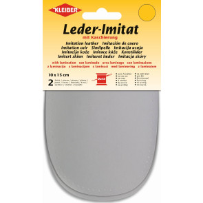 KLEIBER Leder-Imitat mit Kaschierung 2x10cmx15cm/hellgrau