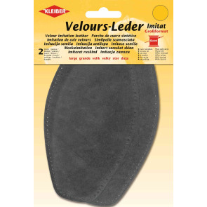 KLEIBER Velours-Leder-Im.at groß 2x18,5cmx9,5cm/mgrau