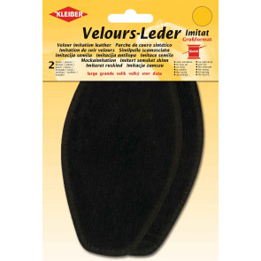 KLEIBER Velours-Leder-Im.at groß 2x18,5cmx9,5cm/dklbraun