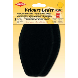 KLEIBER Velours-Leder-Imitat groß 2x18,5cmx9,5cm/schwarz