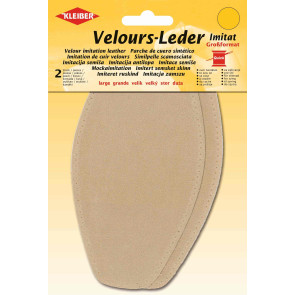 KLEIBER Velours-Leder-Imitat groß 2x18,5cmx9,5cm/sand