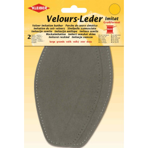 KLEIBER Velours-Leder-Imitat groß 2x18,5cmx9,5cm/taupe