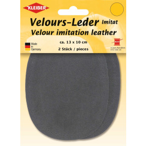 KLEIBER Velours-Leder-Imitat klein 2x13cmx10cm/mittelgrau