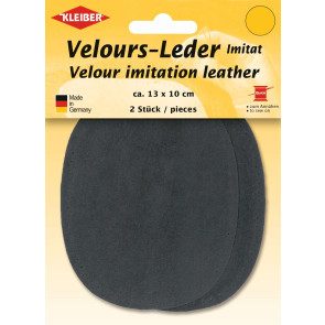 KLEIBER Velours-Leder-Imitat klein 2x13cmx10cm/dunkelgrau