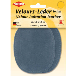KLEIBER Velours-Leder-Imitat klein 2x13cmx10cm/taubenblau