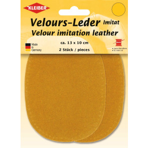 KLEIBER Velours-Leder-Imitat klein 2x13cmx10cm/citrin