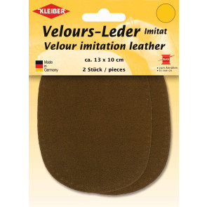 KLEIBER Velours-Leder-Imitat klein 2x13cmx10cm/kastanie