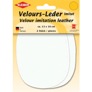 KLEIBER Velours-Leder-Imitat klein 2x13cmx10cm/weiss