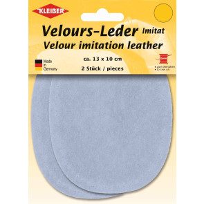 KLEIBER Velours-Leder-Imitat klein 2x13cmx10cm/hellgrau