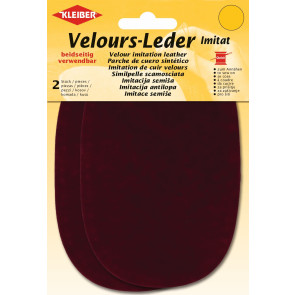 KLEIBER Velours-Leder Imitat beids. 2x10cmx15cm/bordeaux