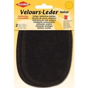 KLEIBER Velours-Leder Imitat beids. 2x10cmx15cm/dklbraun