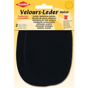 KLEIBER Velours-Leder Im.at beidseitig 2x10cmx15cm/sw