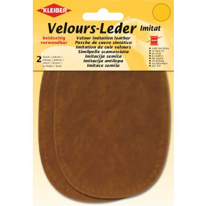 KLEIBER Velours-Leder Im.at beidseitig 2x10cmx15cm/mbraun