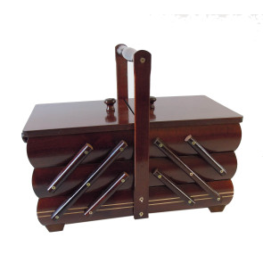 KLEIBER Holz-Nähkästchen 30x14x24cm/dunkel