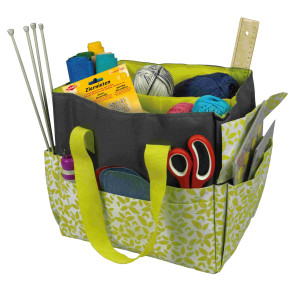 KLEIBER Basteltasche/Handarbeitstasche 34x29x25cm/Kiwi,grau