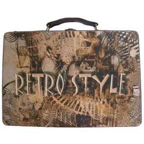 KLEIBER Retro Koffer Retro Style braun 34cmx23cmx13,5 cm