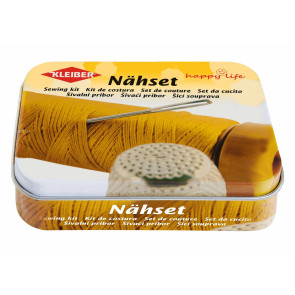KLEIBER Nähset in Metalldose 11cmx7,5cmx3cm/gelb