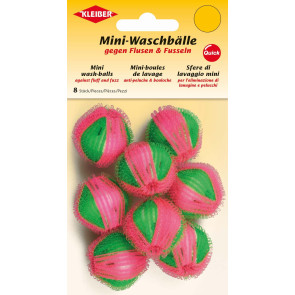 KLEIBER Mini-Waschbälle 8Stück/Ø3,5cm/rosa,grün