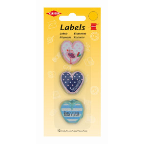KLEIBER Labels in Herzform 12Stück/2,5x2,5cm