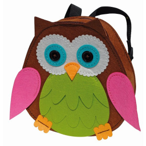 KLEIBER Filz-Rucksack Eule grün
