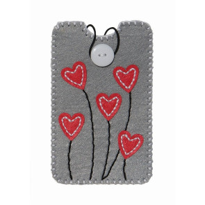 KLEIBER Filz Smartphone-Tasche klein-Herzen