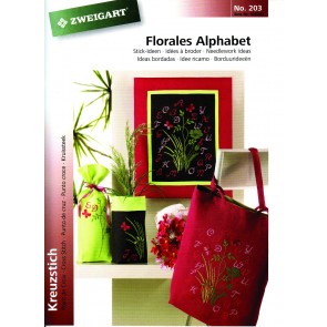 ZWEIGART-Brosch. Florales Alphabet